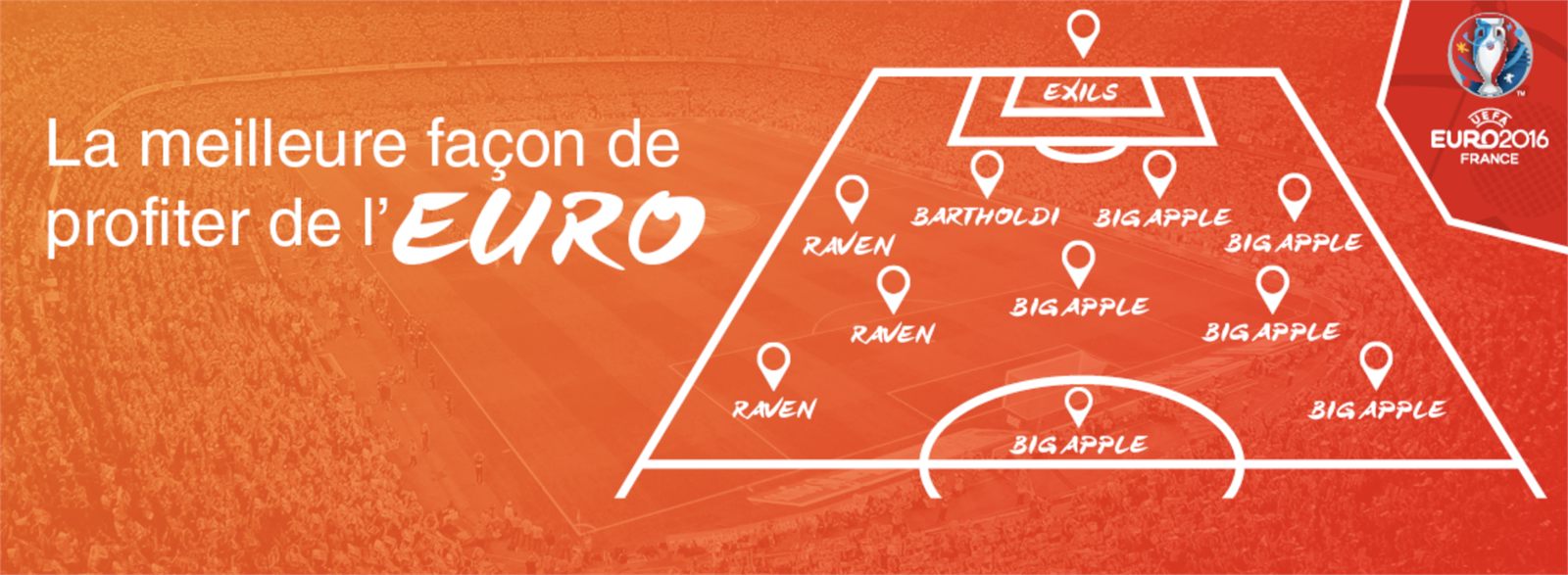 Visuel de campagne pendant l'Euro 2016